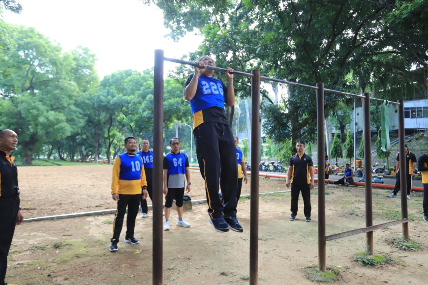 Gelar Tes Kesamaptaan Jasmani, Wujud Kesigapan dan Profesionalitas Polres Gresik