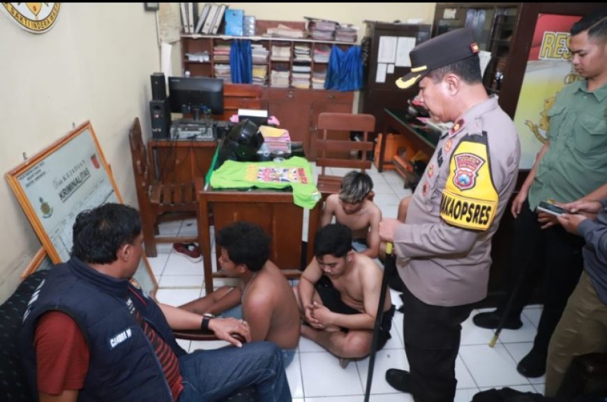 Dalih Suporter, Puluhan Pemuda Anarkis Diamankan Polres Kediri