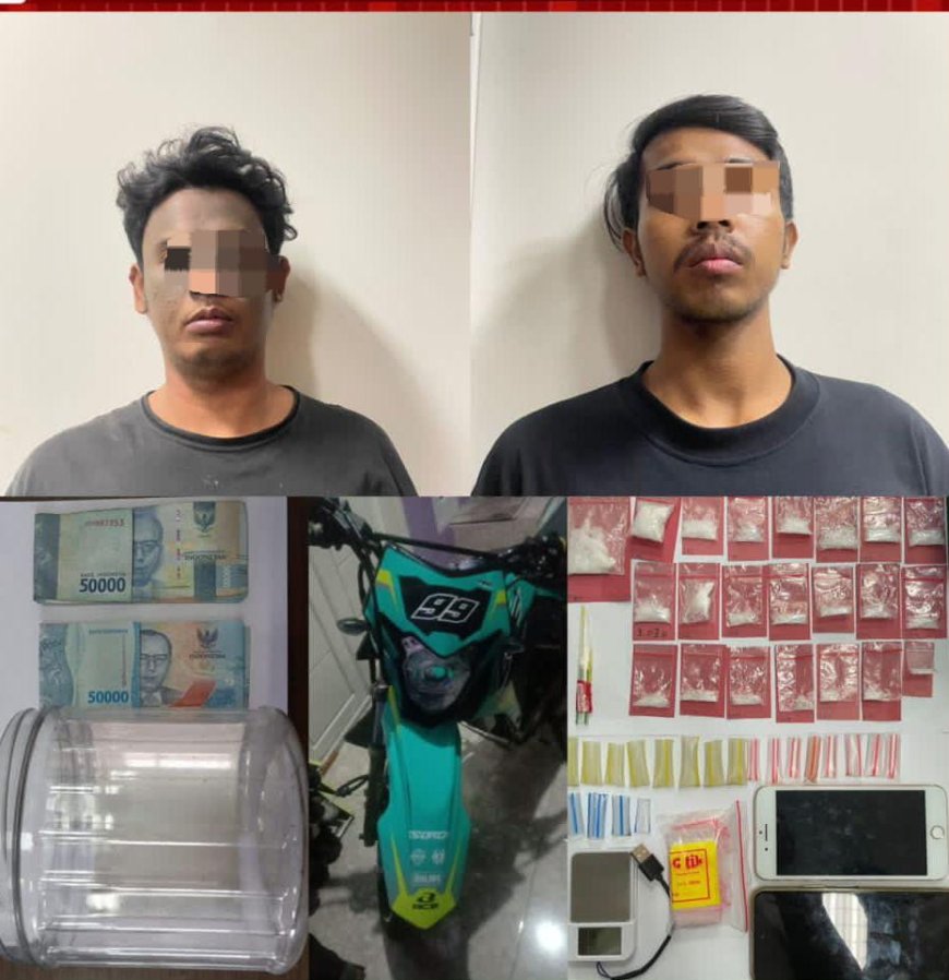 Satreskoba Polres Gresik Ringkus Dua Remaja Sidoarjo Simpan Sabu 19 Gram