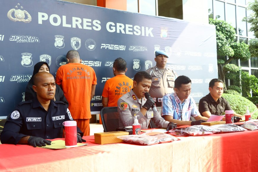 Polres Gresik Tangkap Ayah Tiri Cabuli Anak Dibawah Umur di Dukun