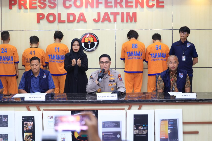 Polda Jatim Berhasil Ungkap Kasus Tindak Pidana ITE  Pornografi Anak Motif Cemburu