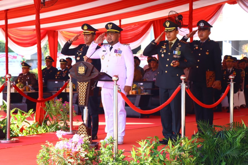Upacara dan Tasyakuran Peringatan ke-79 Hari Bhayangkara Tahun 2025 di Gresik Berlangsung Khidmat