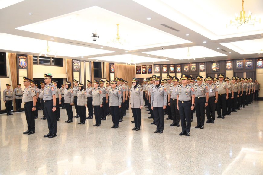 Polri Gelar Korps Raport Kenaikan Pangkat 3 Pati dan 87 Pamen
