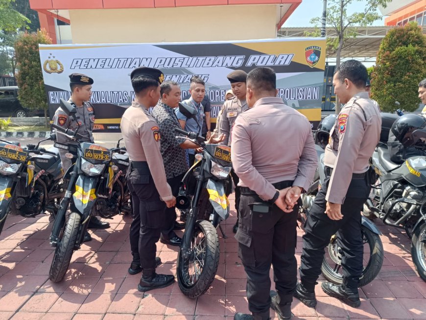 Evaluasi Kendaraan Dinas, Polres Gresik Dapatkan Supervisi dan Penelitian Langsung dari Mabes Polri dan BRIN