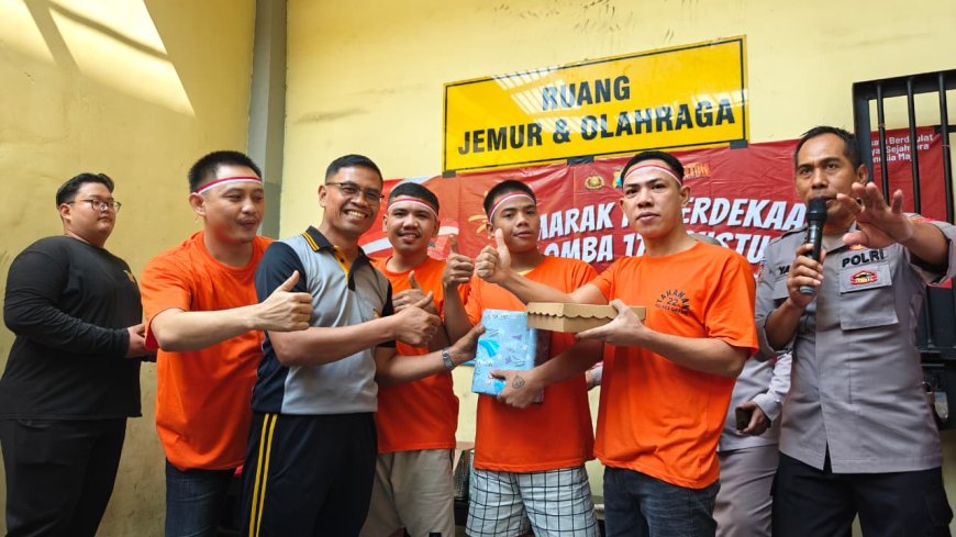 Peringati HUT Kemerdekaan RI ke-80, Polres Gresik Gelar Lomba untuk Tahanan