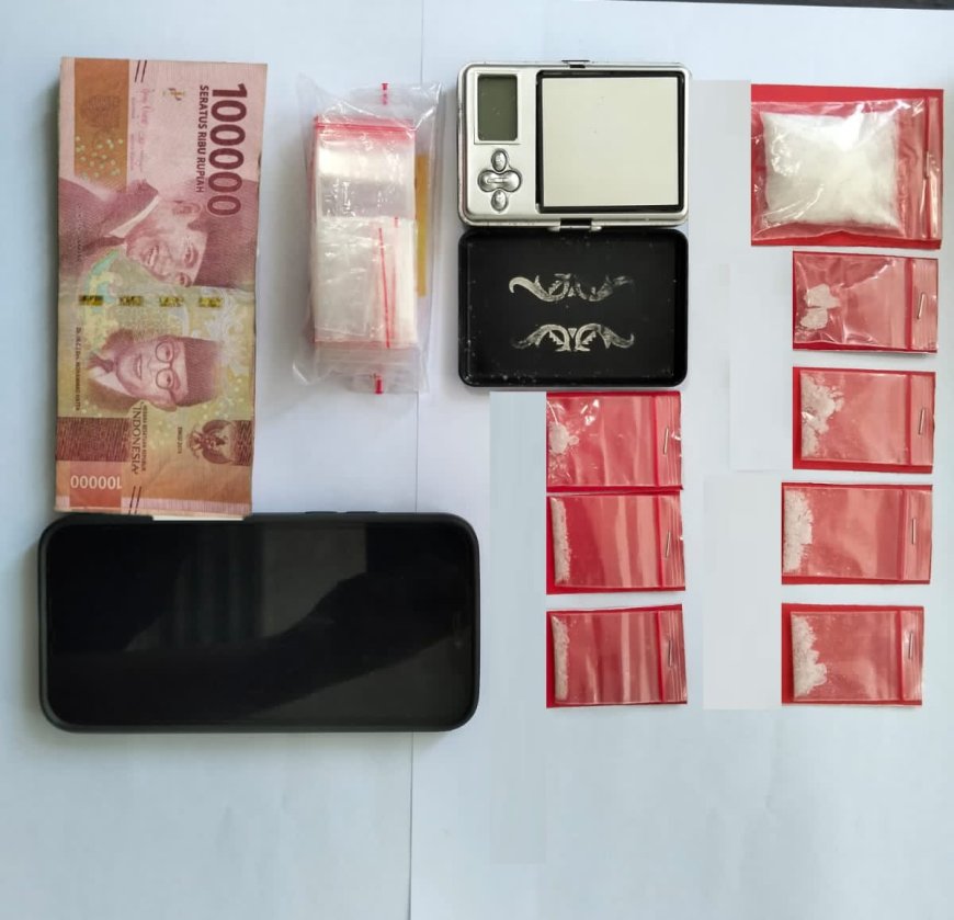 Satresnarkoba Polres Gresik Ringkus Pemuda Pengedar Sabu di Wringinanom, Sita 9,1 Gram