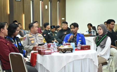 Silaturahmi Mahasiswa dan Organisasi Ekstra Kampus, Kapolres Gresik Ajak Perkuat Sinergi Jaga Kamtibmas