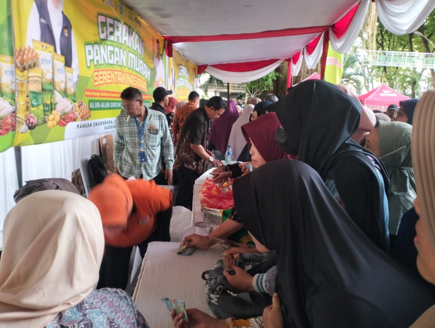 Gerakan Pangan Murah Hadir di Gresik, Dinas Pertanian dan Ketahanan Pangan Jatim Pastikan Stok Aman