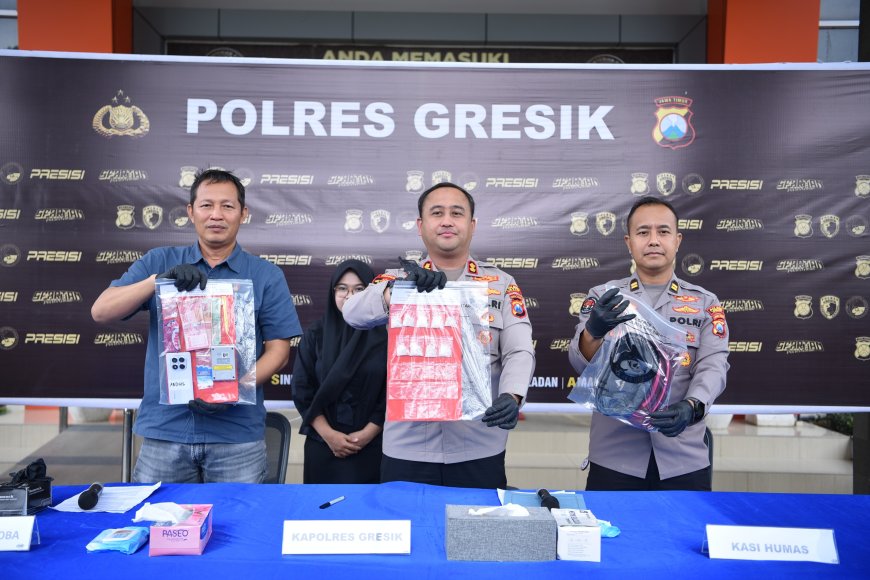 Polres Gresik Gagalkan Peredaran Sabu 51 Gram, Residivis AS Kembali Masuk Bui