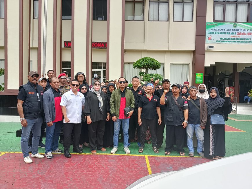 GRIB Jaya Sidoarjo Kawal Banding Nur Chasanah, Upayakan Keadilan yang Tak Tajam ke Bawah