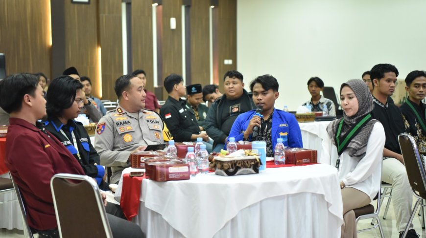 Silaturahmi Mahasiswa dan Organisasi Ekstra Kampus, Kapolres Gresik Ajak Perkuat Sinergi Jaga Kamtibmas
