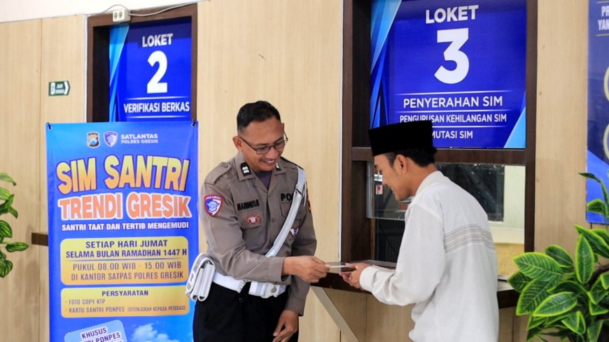 Bulan Suci Ramadan 1447 H, Satlantas Polres Gresik Buka Layanan Khusus SIM Santri Trendi