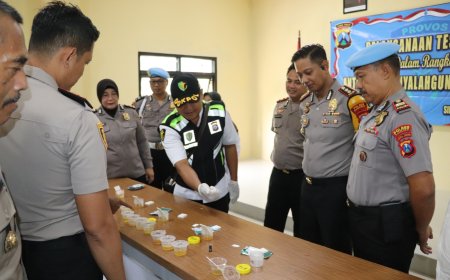 Tes Urine Mendadak! 26 Kapolsek Dinyatakan Bebas Narkoba