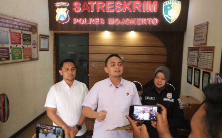Polres Mojokerto Amankan 2 Tersangka Pencuri Truk Crane
