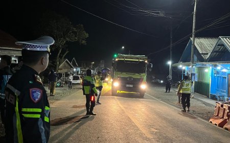 Polres Jember Batasi Kecepatan Kendaraan Berat di Jalur Kasian - Puger