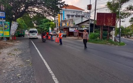 Simpang Empat Prupuh Rawan Laka, Polsek Panceng Gerak Cepat Pasang Speedtrap demi Keselamatan Warga