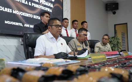 Polres Mojokerto Kota Ungkap Narkoba, Temukan 330 Catride Vape Berisi Etomidate Bernilai Milyaran