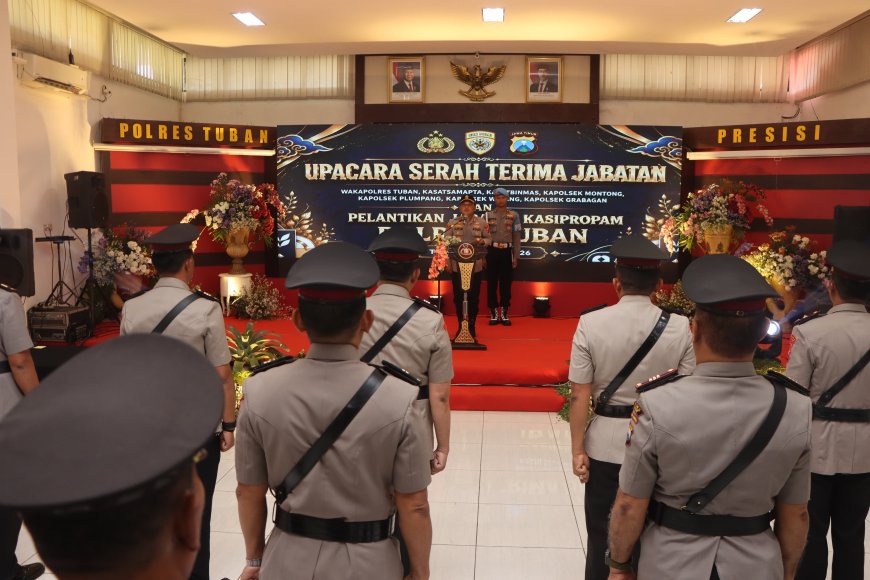 Kapolres Tuban AKBP Alaiddin Pimpin Sertijab Wakapolres di Gedung Sanika Satyawada