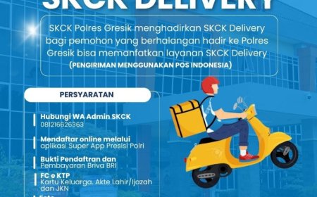 Polres Gresik Hadirkan Layanan SKCK Delivery Untuk mempermudah Masyarakat