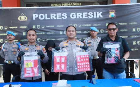 Polres Gresik Bongkar Peredaran Sabu di Menganti, 30 Paket Seberat 81,46 Gram Disita