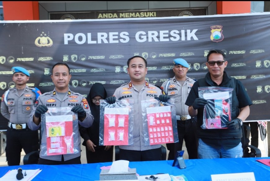 Polres Gresik Bongkar Peredaran Sabu di Menganti, 30 Paket Seberat 81,46 Gram Disita
