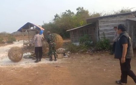 Polsek Sidayu Tertibkan Lokasi Diduga Jadi Tempat Judi Sabung Ayam di Gresik