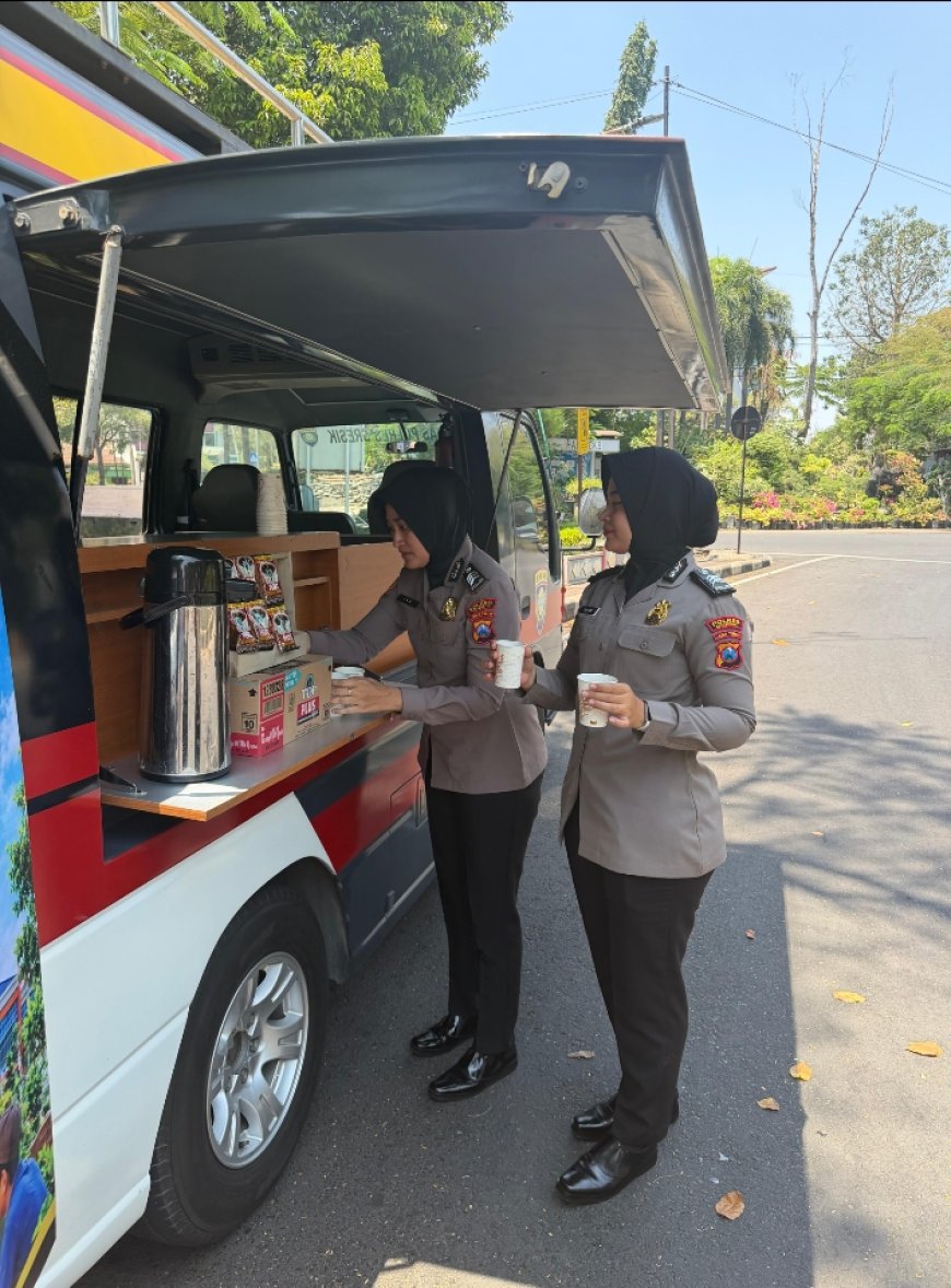 Kopi Keliling Satbinmas Polres Gresik, Bangun Kedekatan dan Komunikasi dengan Masyarakat